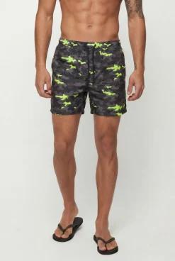 boohooMAN Short De Bain Mi-Long Camouflage<Homme Maillots De Bainnouveau