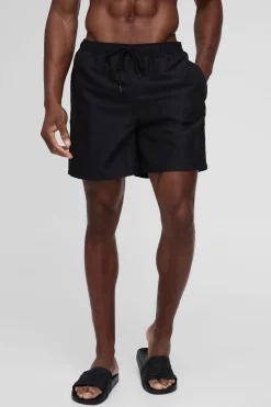 Short de bain mi-long de marque en noir
