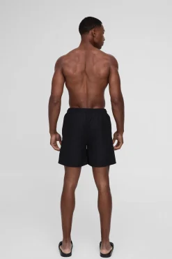 Short de bain mi-long de marque en noir