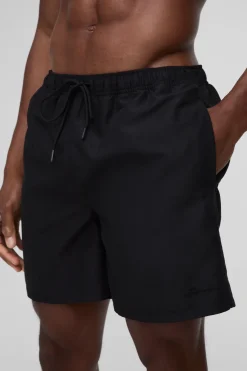 Short de bain mi-long de marque en noir