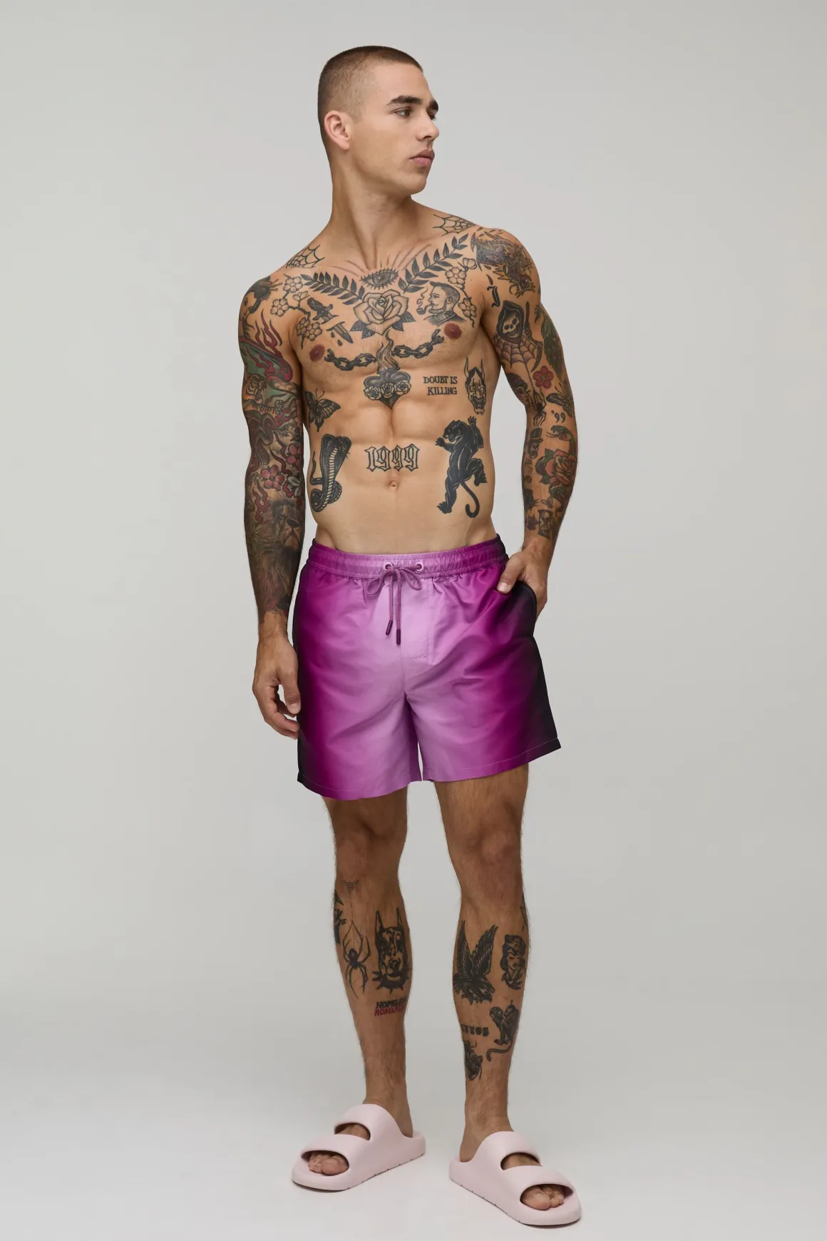 Short De Bain Mi-long Effet Ombré
