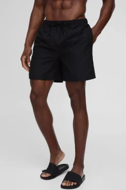 Short de bain mi-long en noir