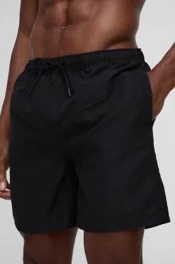 Short de bain mi-long en noir