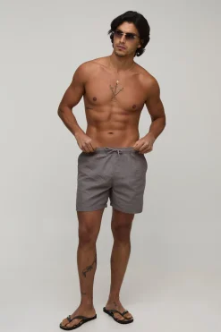 Short De Bain Mi-long En Seersucker