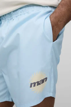 Short De Bain Mi-long Homme Avec Imprimé Placement Plus