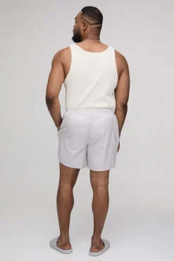 boohooMAN Short De Bain Mi-long À Imprimé Placement Plus St Tropez<Homme Shorts|Tout Afficher