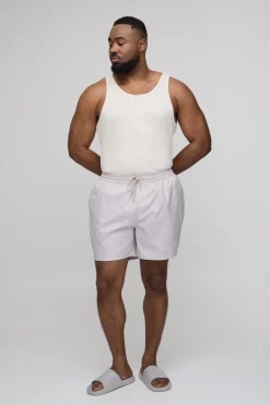 boohooMAN Short De Bain Mi-long À Imprimé Placement Plus St Tropez<Homme Shorts|Tout Afficher