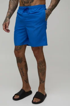 Short de Bain Mi-Long Taille Haute