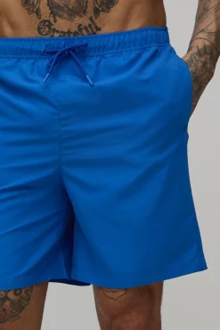 Short de Bain Mi-Long Taille Haute