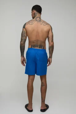 Short de Bain Mi-Long Taille Haute