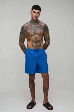 Short de Bain Mi-Long Taille Haute