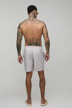 boohooMAN Short De Bain Mi-long Tall À Imprimé Placé St Tropez<Homme Shorts