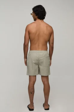 boohooMAN Short De Bain Mi-long Texturé<Homme Maillots De Bainnouveau