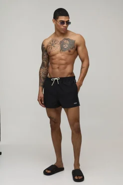 boohooMAN Short De Bain Super Court Avec Panneaux Latéraux Imprimé Synthétique<Homme Shorts|Maillots De Bainnouveau