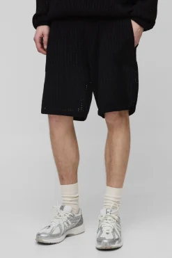 boohooMAN Short de basketball décontracté à maille ouverte pour hommes grands<Homme Shorts|Tout Afficher