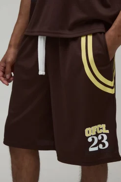 Short De Basketball En Mesh Coupe Ample Style Universitaire
