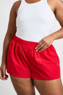 boohoo Short De Course Style Boxer En Nylon Grande Taille<Femme Shorts