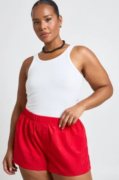 boohoo Short De Course Style Boxer En Nylon Grande Taille<Femme Shorts