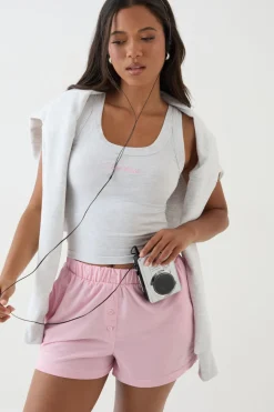 DSGN Studio Short De Détente Henley À Boutons Supersoft<Femme Dsgn Studio|Pyjamas