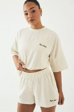 DSGN Studio Short De Détente Henley À Boutons Supersoft<Femme Dsgn Studio|Pyjamas