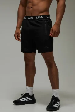 Short de gym pour homme, stretch actif, tissé, coupe régulière, entrejambe de 7 pouces