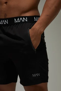 Short de gym pour homme, stretch actif, tissé, coupe régulière, entrejambe de 7 pouces