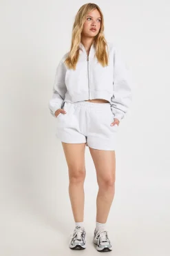 Short De Jogging Taille Haute Petite Avec Cordon De Serrage Interne