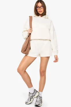 Short de jogging taille haute avec cordon interne