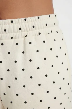 Short De Jogging Taille Haute À Pois