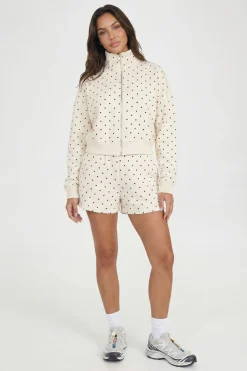 Short De Jogging Taille Haute À Pois