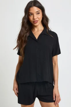 boohoo Short De Plage Aspect Lin<Femme Tenues De Plage