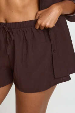 boohoo Short De Plage Effet Lin<Femme Tenues De Plage