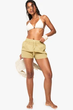 boohoo Short De Plage En Gaze De Coton<Femme Tenues De Plage