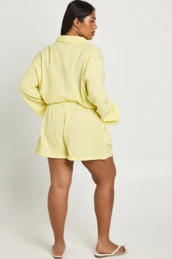 boohoo Short De Plage En Gaze De Coton Plus<Femme Tenues De Plage