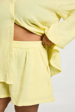 boohoo Short De Plage En Gaze De Coton Plus<Femme Tenues De Plage