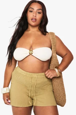 boohoo Short De Plage Grande Taille En Gaze De Coton<Femme Tenues De Plage