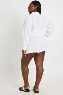 Short De Plage Grande Taille À Taille Élastiquée