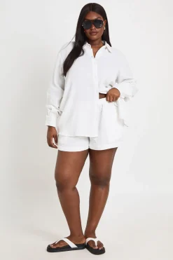 Short De Plage Grande Taille À Taille Élastiquée