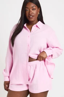 boohoo Short De Plage Grande Taille À Taille Élastiquée<Femme Tenues De Plage
