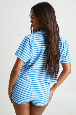 Short De Plage Mini En Éponge Rayée