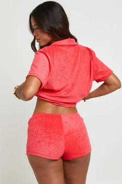 Short De Plage Mini En Tissu Éponge