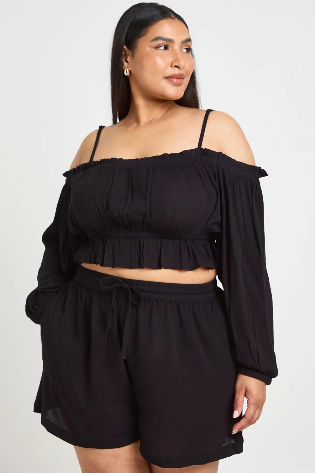 boohoo Short De Plage Texturé Grande Taille<Femme Tenues De Plage