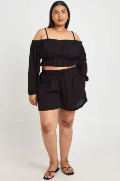 boohoo Short De Plage Texturé Grande Taille<Femme Tenues De Plage