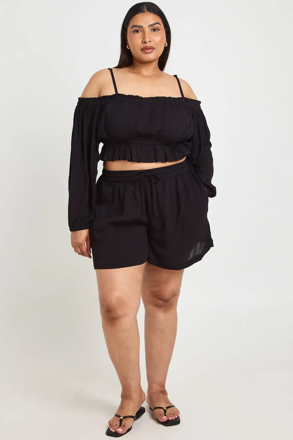 boohoo Short De Plage Texturé Grande Taille<Femme Tenues De Plage