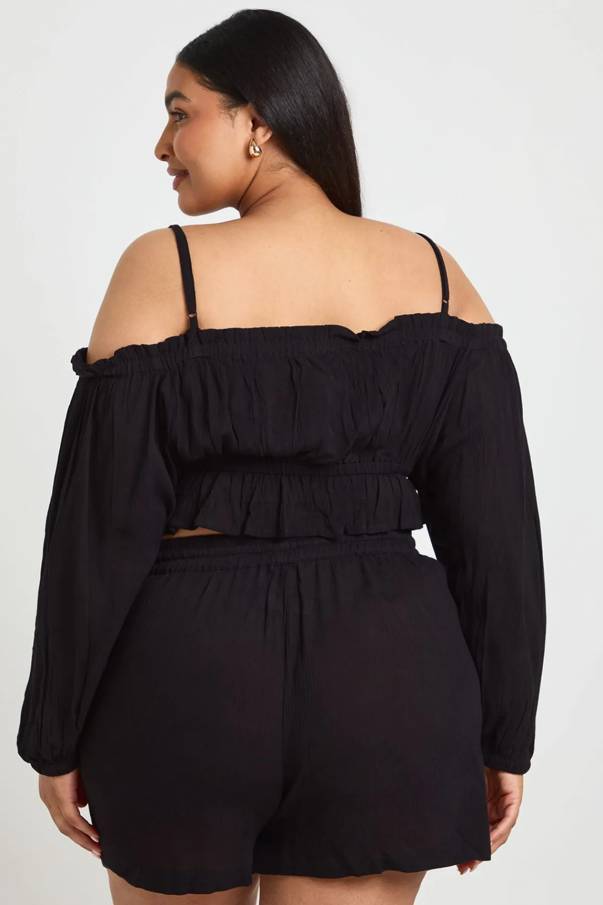boohoo Short De Plage Texturé Grande Taille<Femme Tenues De Plage