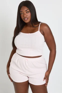 Short De Pyjama Pointelle Grande Taille