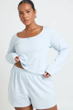 Short De Pyjama Pointelle Grande Taille
