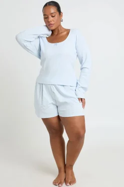 Short De Pyjama Pointelle Grande Taille