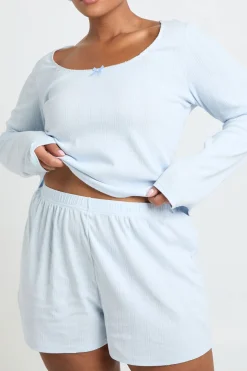 Short De Pyjama Pointelle Grande Taille