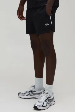 Short De Sport À Cordon Contrasté